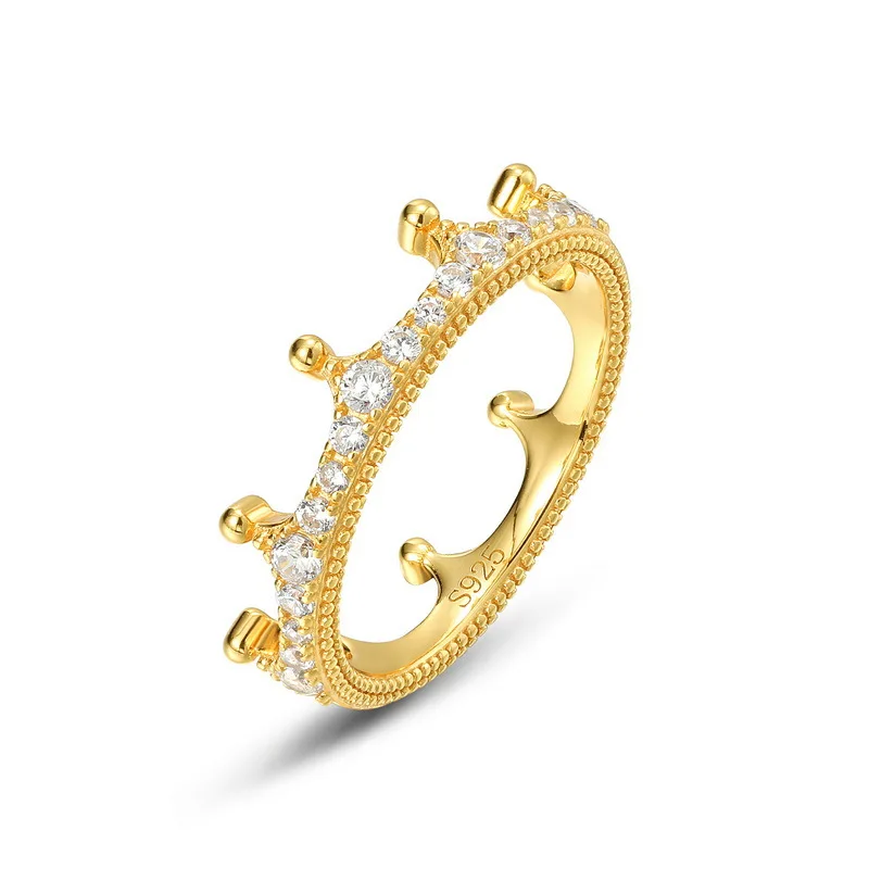 High Quality Trendy Jewelry 925 Sterling Silver King Crown Ring