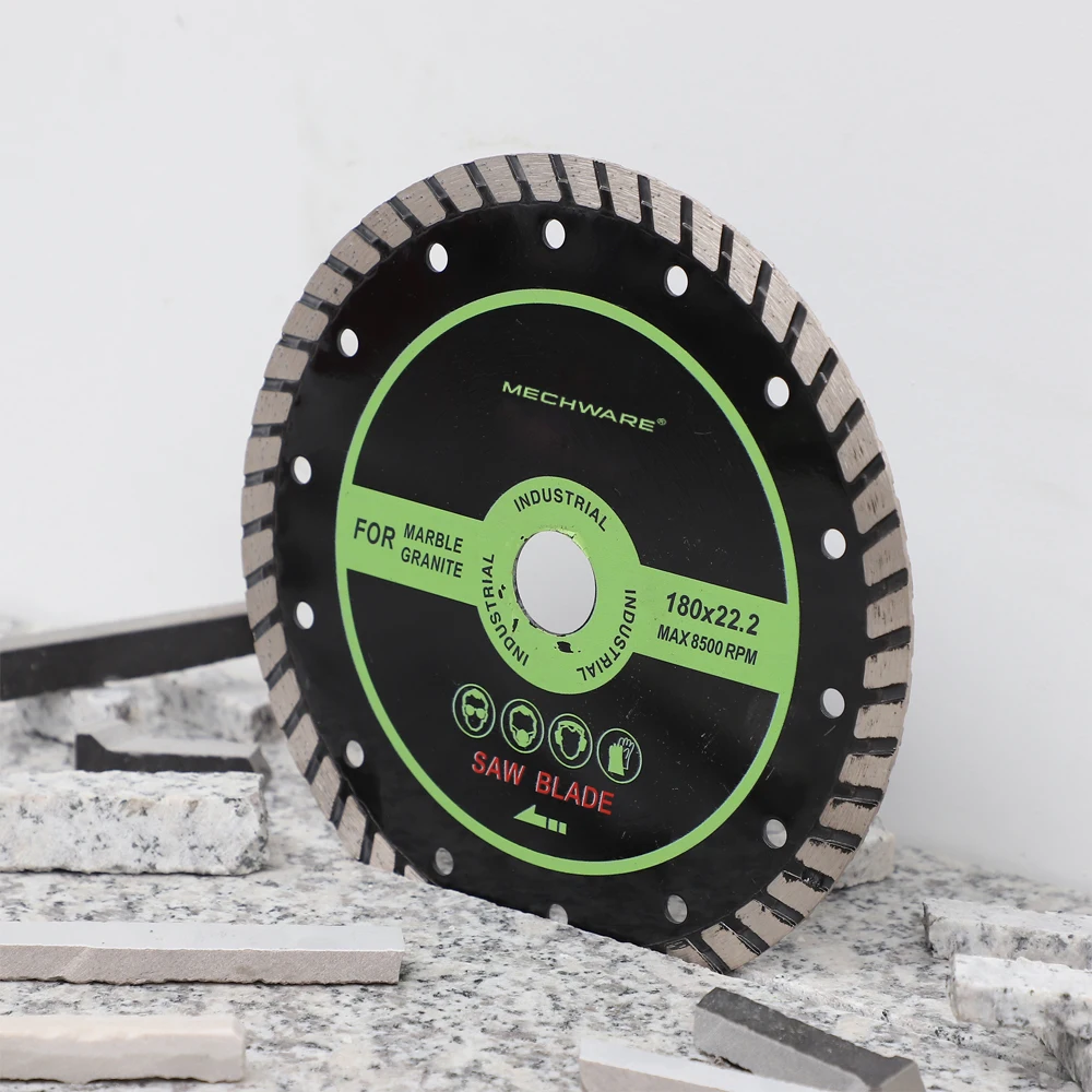 MECHWARE Concrete Grinder Diamond Saw Blade Wide Teeth Turbo Cutting Disc 125mm Marble Blade Segment Diamond Tools for Tiles