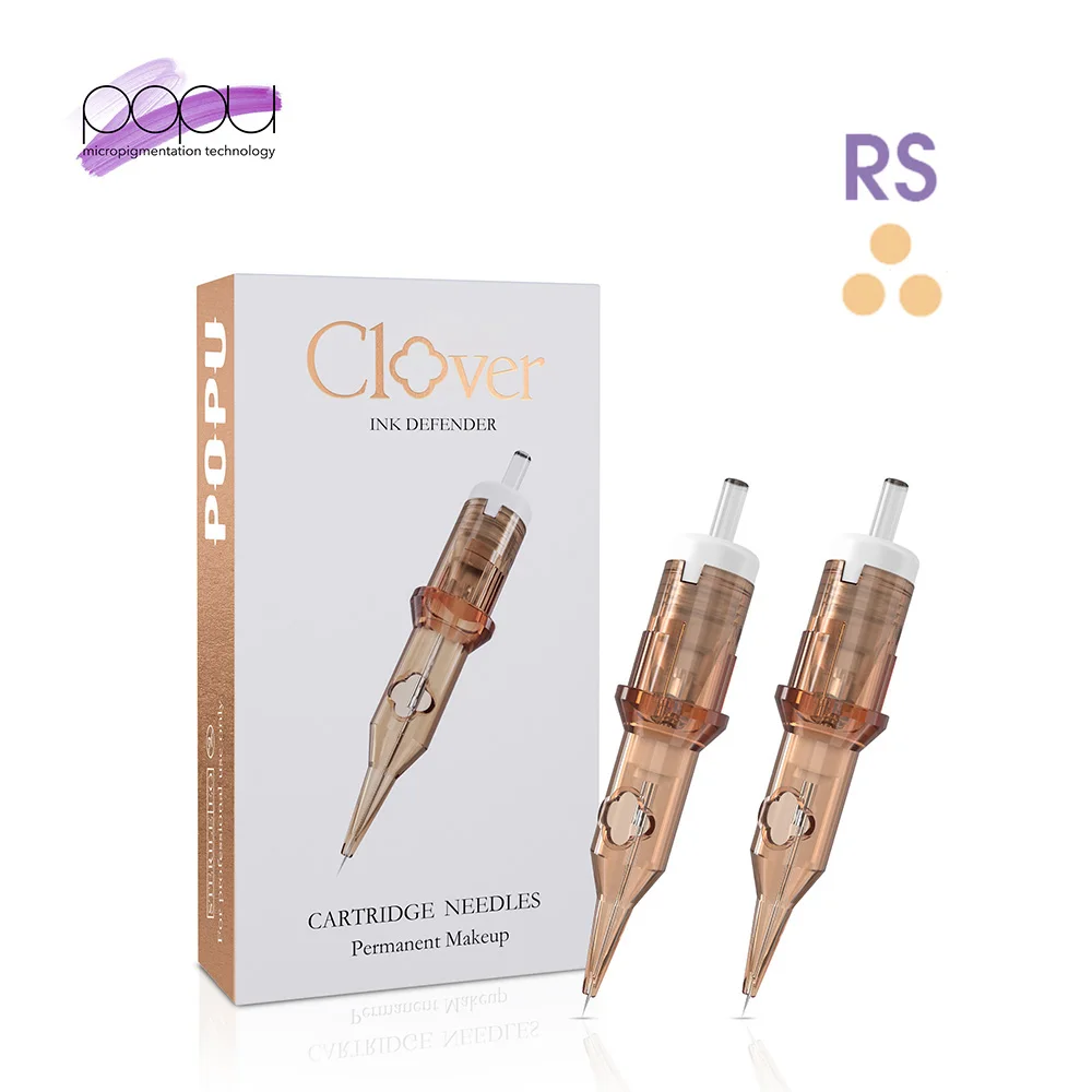 POPU Clover 0803RS 0803F 0805CF текстурированная внутренняя поверхность кончика CE сертифицированные одноразовые перманентные картриджи для татуировок OEM
