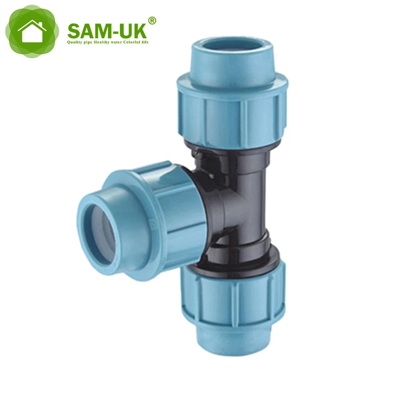 Sam-uk factory manufactures quality high-temperature injection PP compression pipe fitting plastic tee