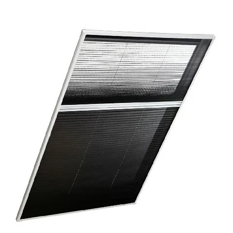 Diy blackout and dual screen skylight pleated screen roof window plisse insect screen windows