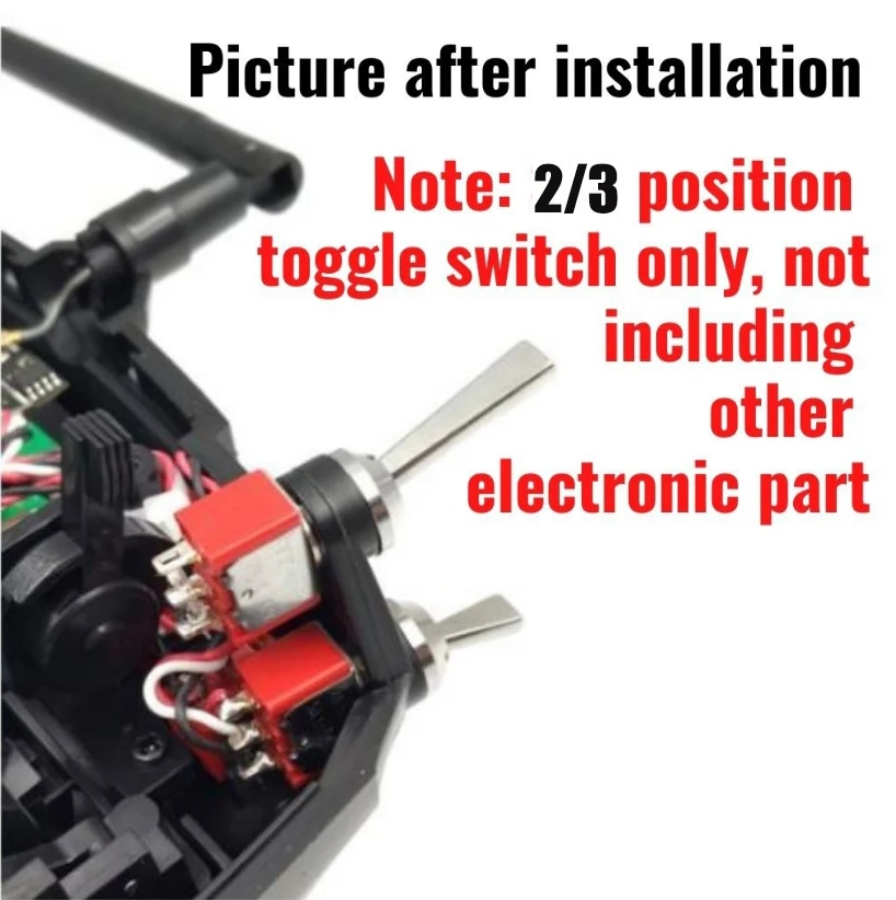 ON ON SPDT 2/3 Position 3 Pin Long Flat Handle latching Toggle Switch For Model Airplane