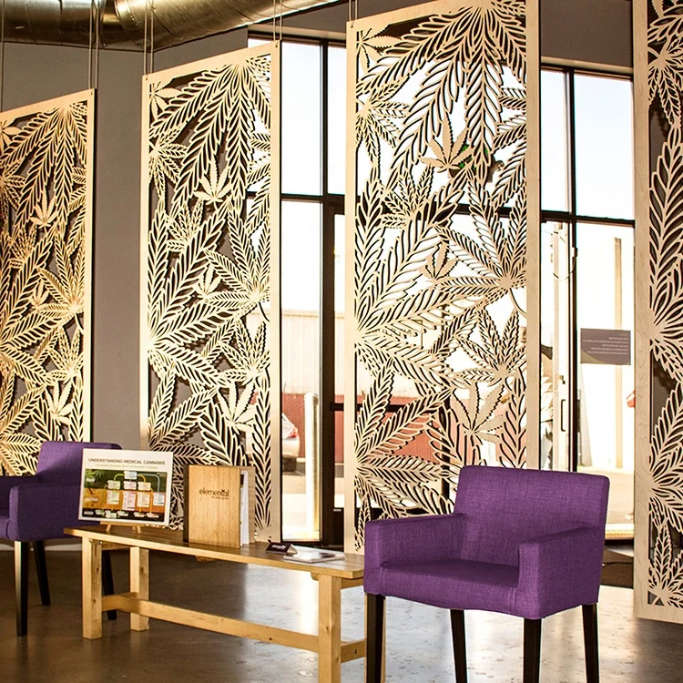 Металлическая перегородка из нержавеющей стали с лазерной резкой для гостиной, ресторана