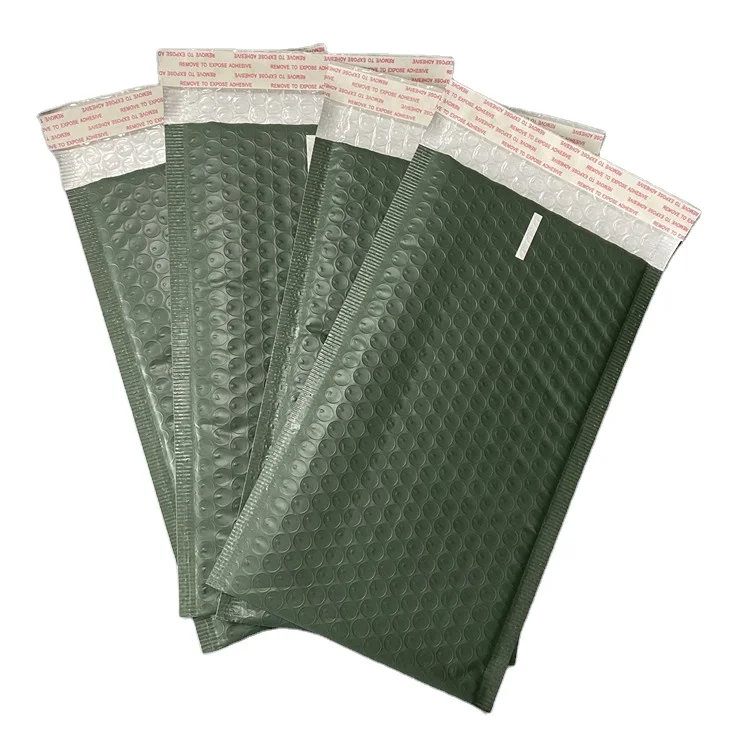 Custom Padded Express Envelopes Black Poly Bubble Mailer Delivery Bag For Clothing