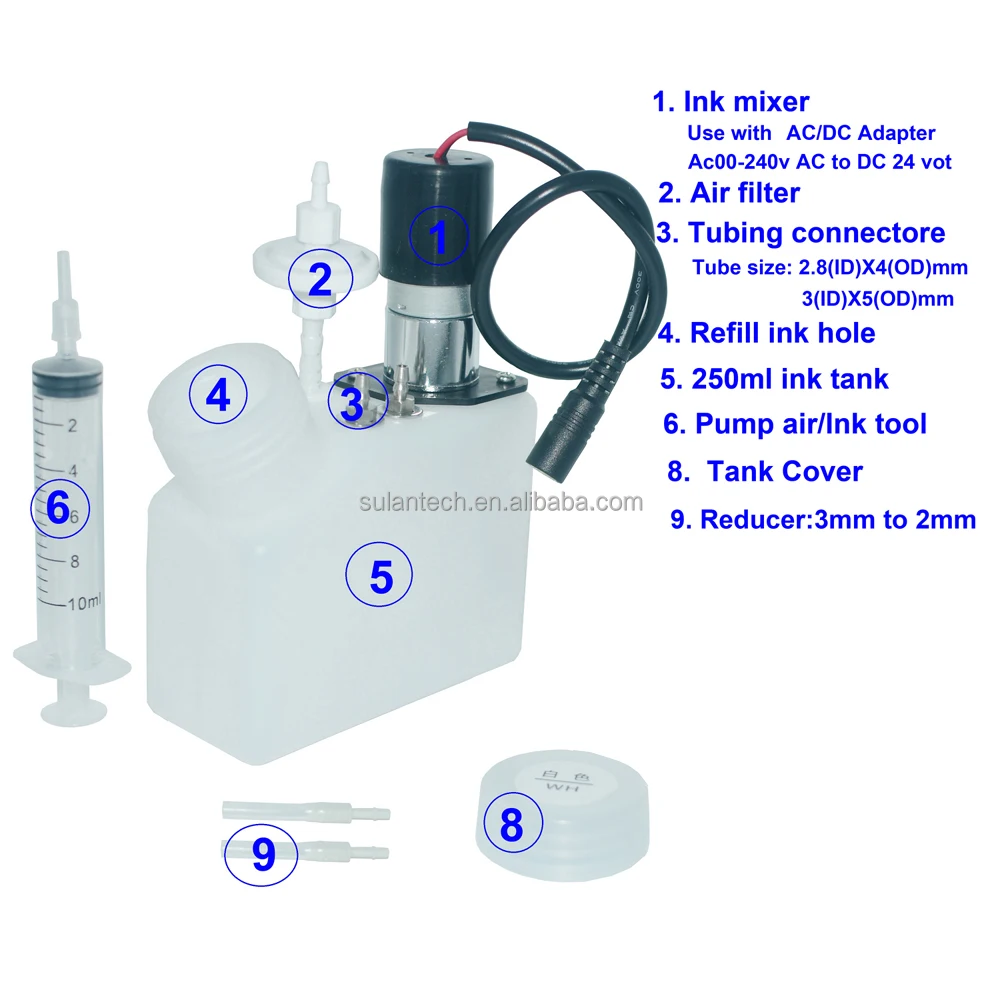 L1800 L800 L805 1390 Dtf White Ink Circulation With Stirrer Motor With Power Adapter for Epson DTF Printer INK Stirrer Mixer