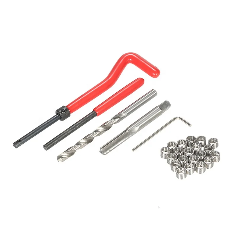 131pc Thread Repair threaded drill bits Kit Set Auto Car Tool Helical Coil Set