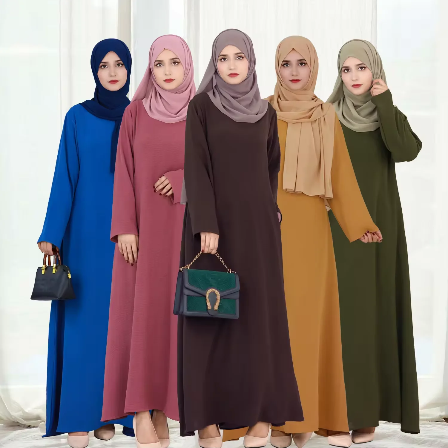 Yibaoli Manufacturer Well Made Casual Dresses Modest Inner Long Dress Jazz Crepe Abaya Under Dress