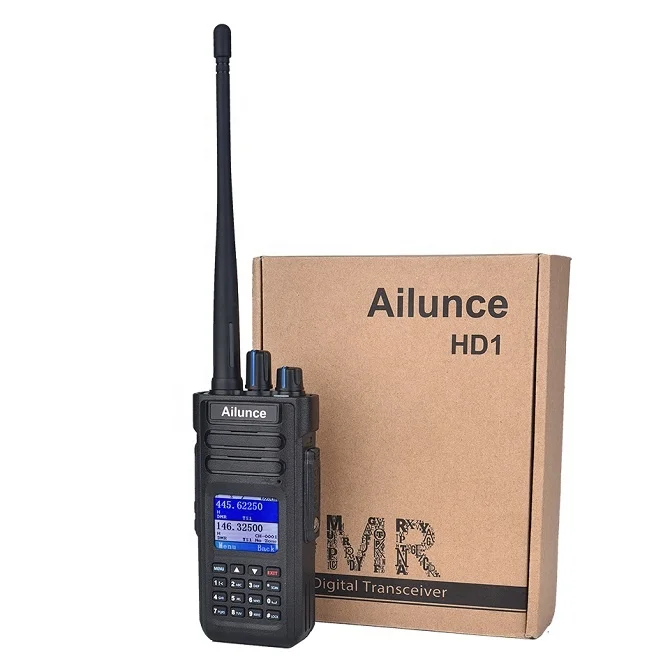 Ailunce HD1 10W  handy talkie 1.77 inch Screen CE FCC IC GPS pmr446 Scan IP67 FM Talk Around Dual Band DMR talki radio walki