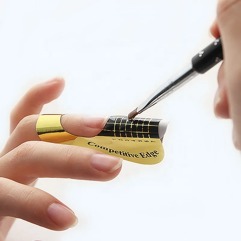 Лучшая алюминиевая форма для ногтей по заводской цене, рулон 500 шт., форма для ногтей в форме бабочки, профессиональная пластиковая форма для ногтей