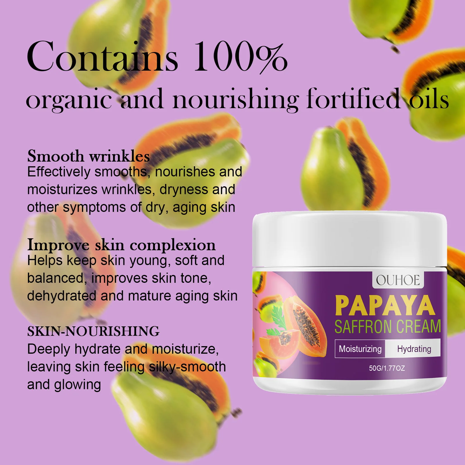 Facial Moisturizer firming and moisturizing skin, anti-wrinkle, anti-aging, lightening and redness skin care cream