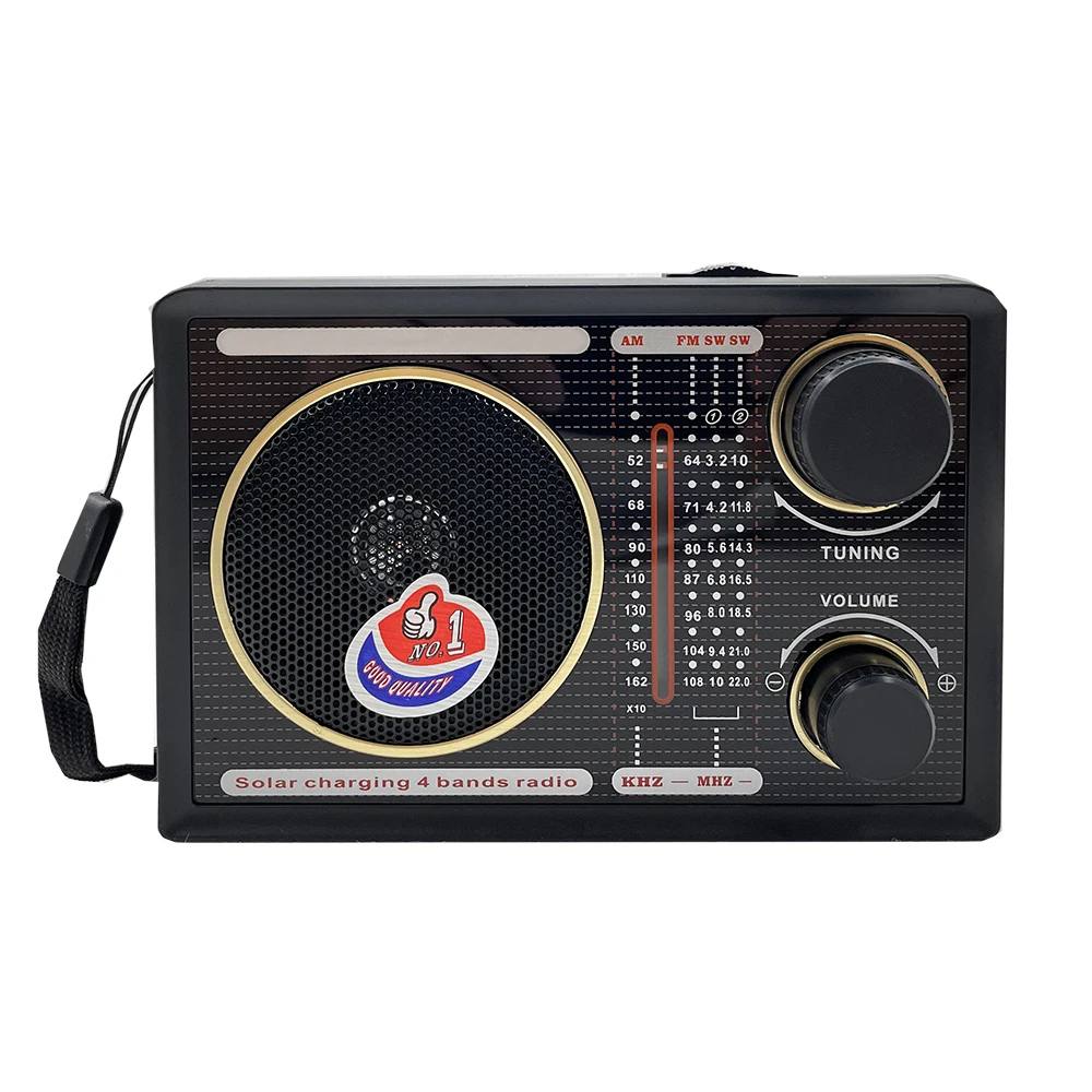 HS-3110 Manufacturer solar powered AM/FM radio portable Flashlight rechargeable radio Music Player