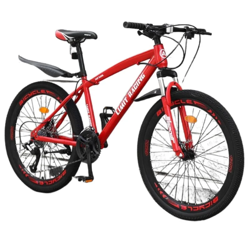 21/24/27-speed shock absorption racing bike carbon steel frame mountainbike 26 inch bicycle for adults