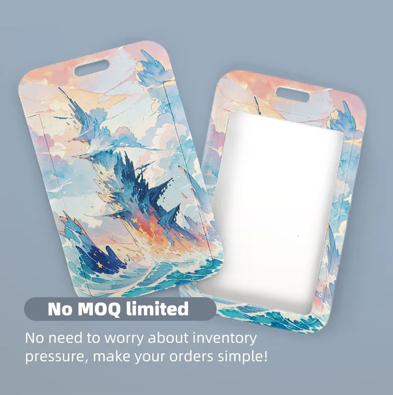 Wholesale NO MOQ Student Id Card Holder Custom Printed Logo Lanyard Plastic Id Holder