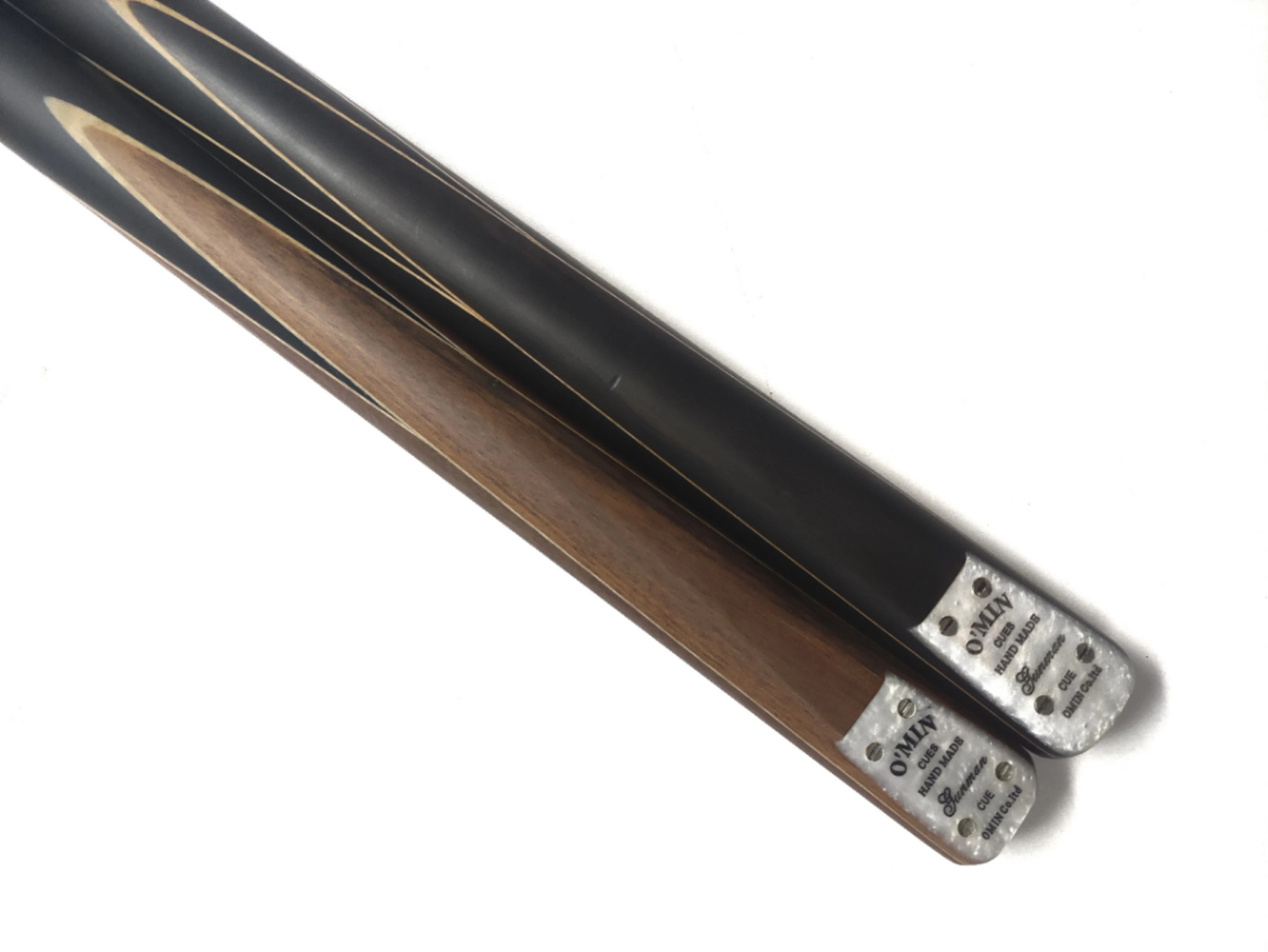 OMin Gunman Hand Made Superior Snooker Cue with Aluminium Telescopic Extension. Ash Wood Shaft, Ebony Shaft. 10mm Tip