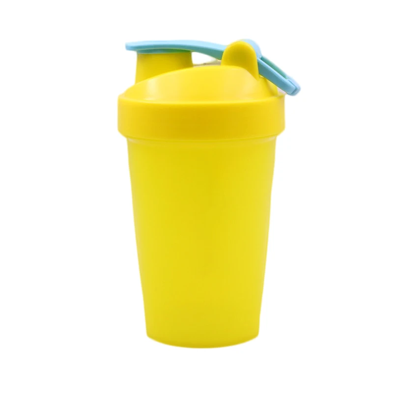 high-quality BPA free plastic protein shakers water bottle 600ml gym shakers black and yellow