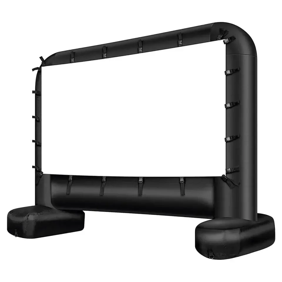 20FT Movie Svcreen 16FT Inflatable Screen with 250W Blower Family Inflatable Projector Screen Outdoor Party Backyard Cinema
