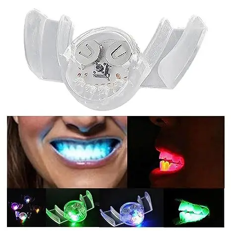 LED Flashing Mouthpiece Flashing Mouth Guard Piece Festive Party Supplies Glow Tooth Funny LED Light Halloween Brace
