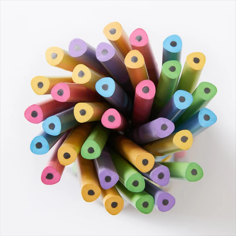 Best quality Art Sketch 2B natural triangle wooden free pencil standard 2B lead pencil for children