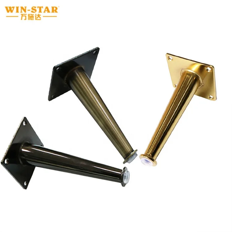 factory cheap wholesale adjustable square round metal wrought iron aluminum stainless steel feet table foot leg