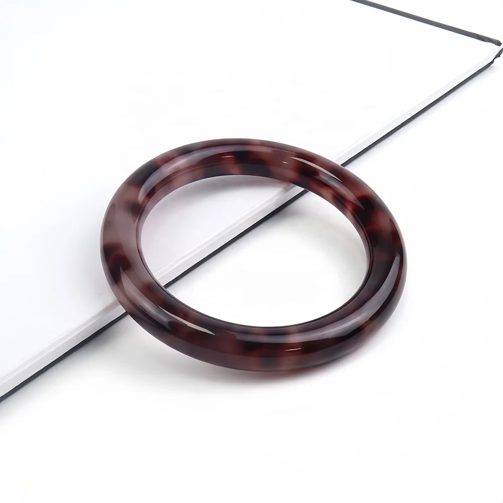 Hot-Selling Small Acetate round Bracelet with Floral Pattern Personalized Niche Fashion Jewelry for Women Gift Wedding Party