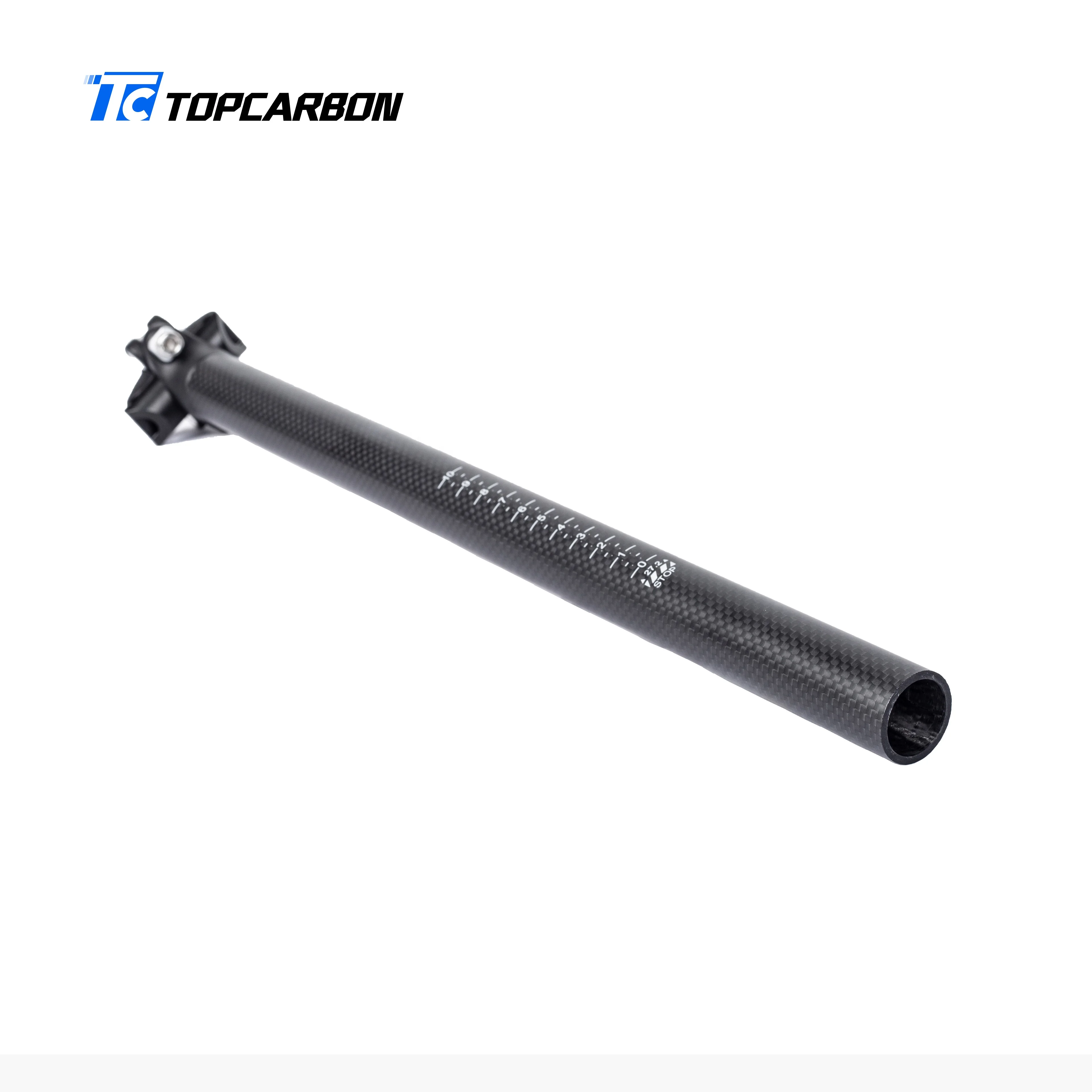 3K UD Full Carbon Fiber Alloy  Bicycle Seatpost Road Bike SeatPost Offset 6 Degree Bicycle parts 27.2/30.9/31.6*350/400mm