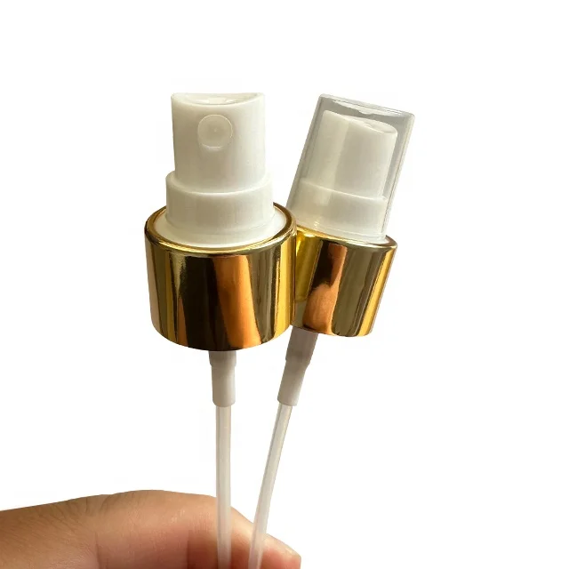 High Quality 18mm 20mm 24mm 28mm White Gold Silver Spray Pump for Perfume Spray Gold Mist Sprayer Aluminum Fine Mist Sprayer