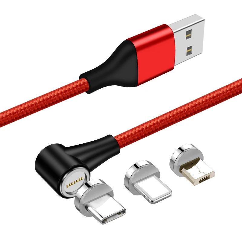 
On stock colorful magnetic usb cable 3A fast charge Magnet Cable L shape 90 degree Magnetic Charging Cable CE ROHS certified 