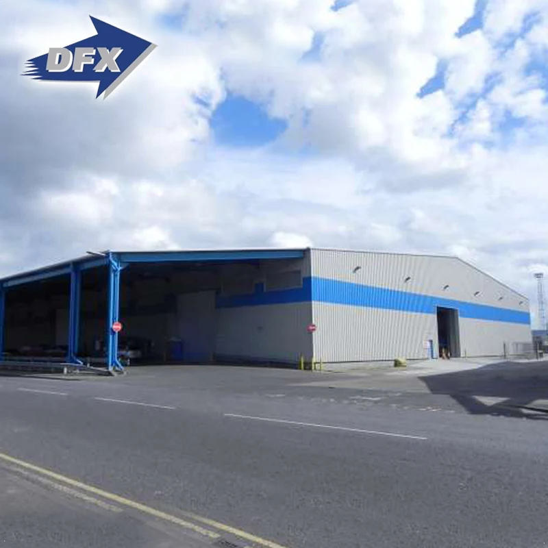 Qingdao clear span prefabricated small insulated steel framed factory buildings