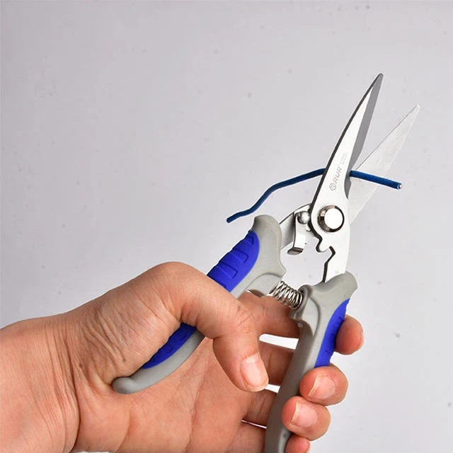 Industrial Hand Tools R3101 Electronic Scissors with Spring & lock for electricians multiple use for cutting