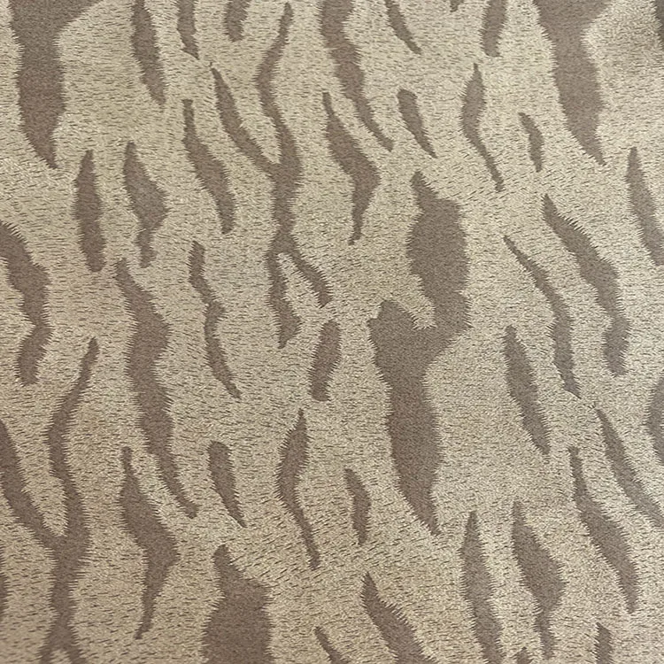 2023 Tiger Foil Fabric Design Stretch Knitted Scuba Suede Fabric 100% Polyester Fabric For Garment