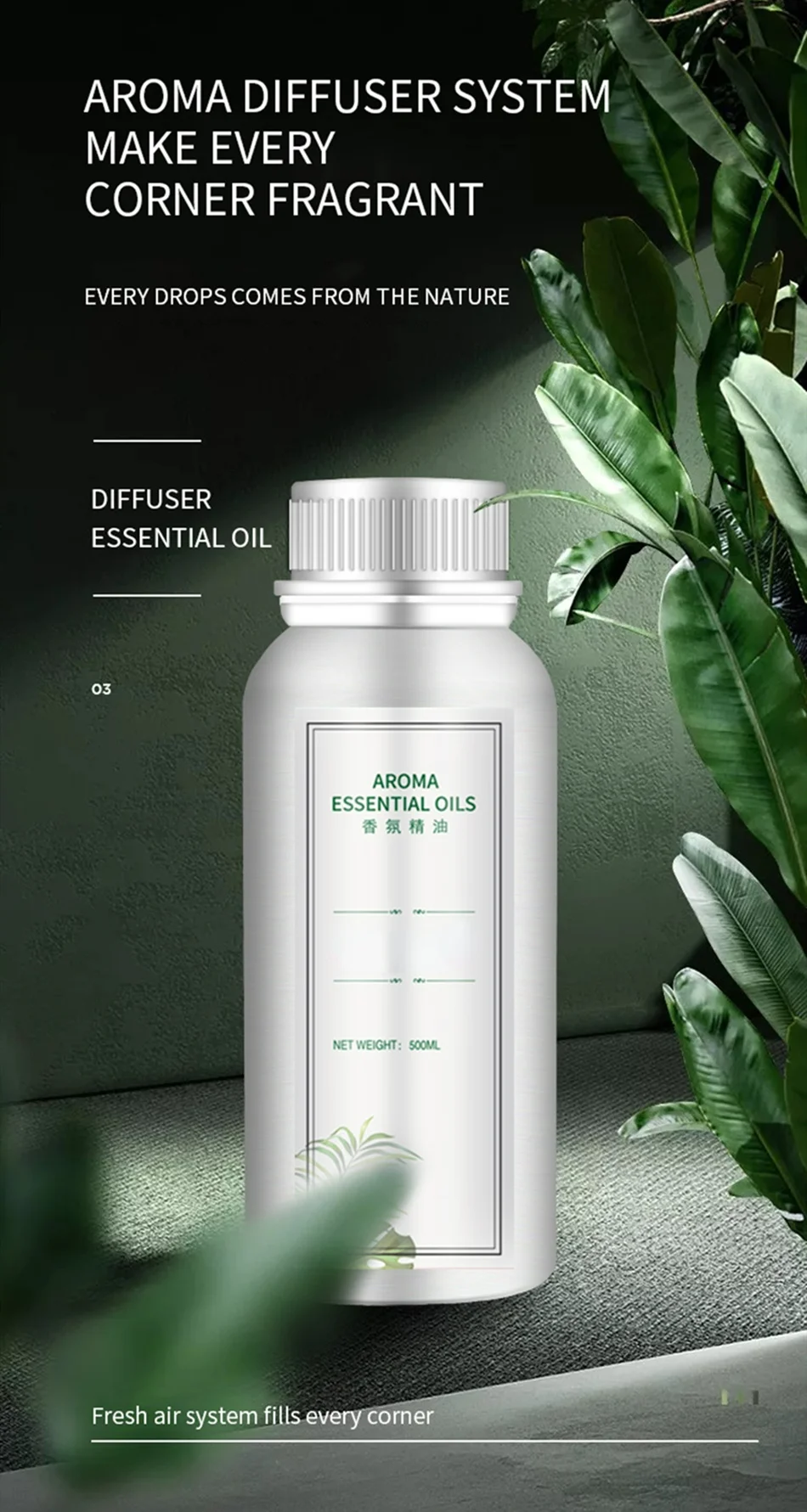 500ml 1000ml Hilton Fragrance Oil Natural 24K Magic Essential Oil For Aroma Diffuser Waterless Aroma 360 Diffuser Essential Oil