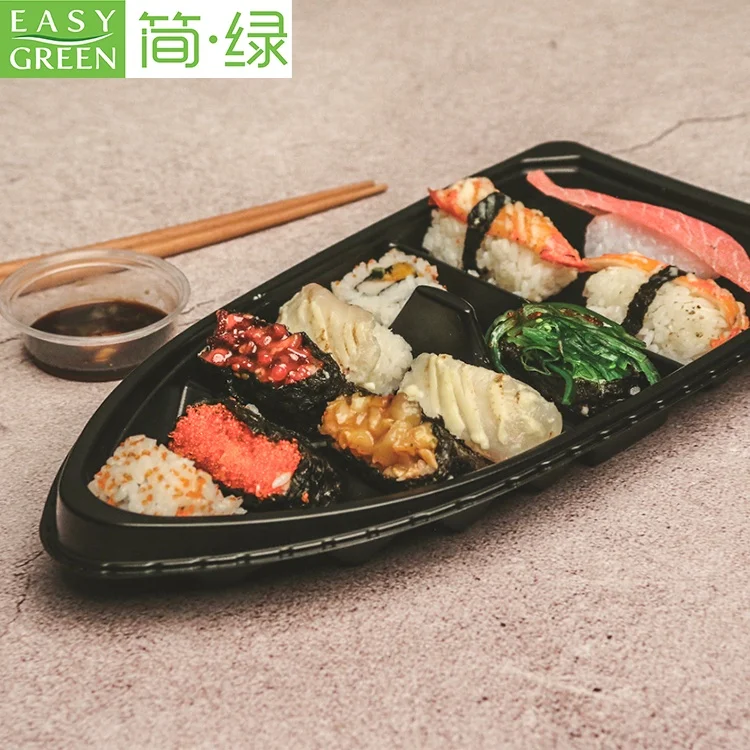 
Customized Disposable Ps Sushi Food Box Packaging Plastic Sushi Container Takeaway Box Tray On Sale 