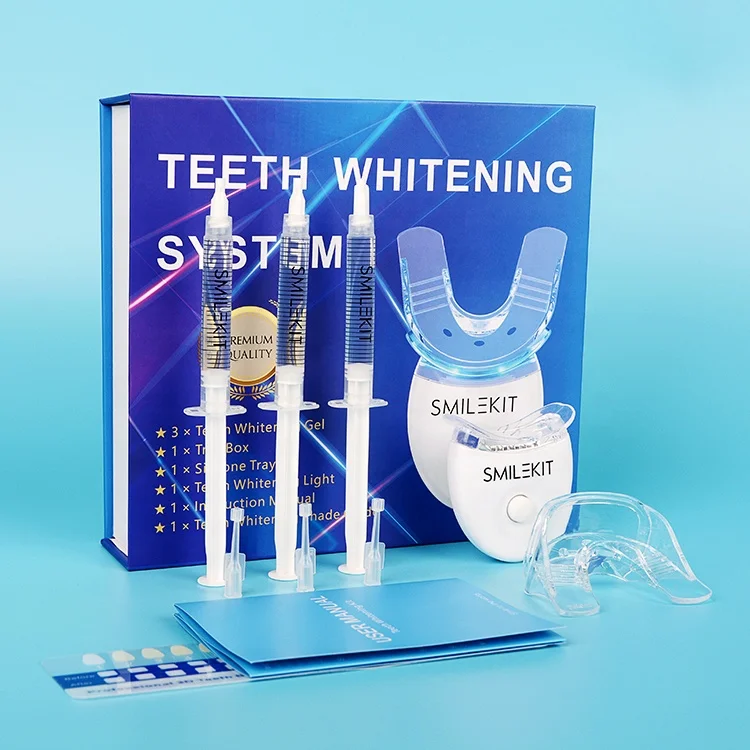 Oral Care Dental Bleaching System Whitening Lamp Bright White Smiles Teeth Whitening Kit with Own Logo