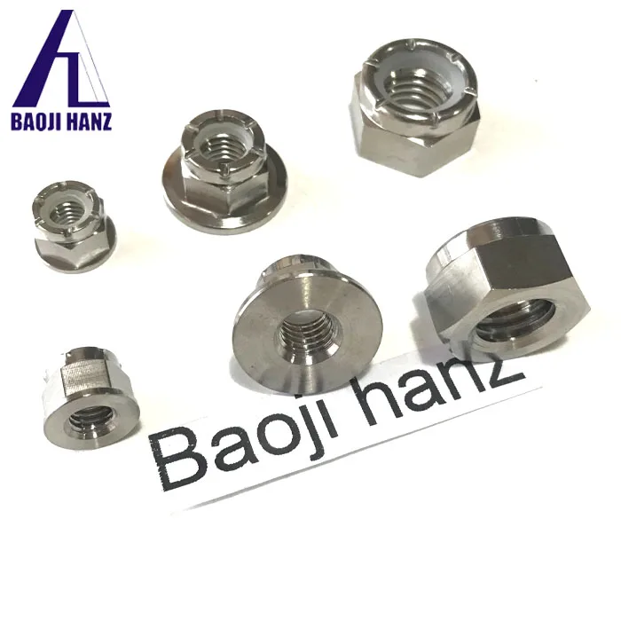 Titanium Grade 5 fasteners DIN6923 titanium hex flange nuts