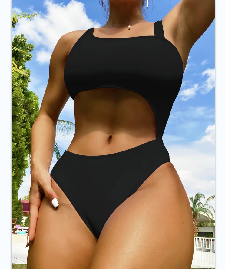 Hot Style Ladies Luxury Designee Swimwear Wholesale Fashion Women Sexy Swimsuit 2022 Solid Color 3 Pieces Bikini With Sarong