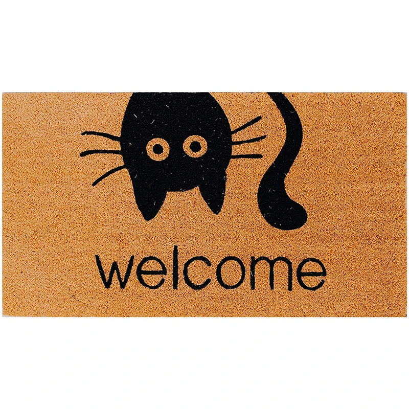 100% Natural Coir Coconut Outdoor blank Entrance mat Brown Rubber Non Slip doorMat Resist Dirt door mat for home