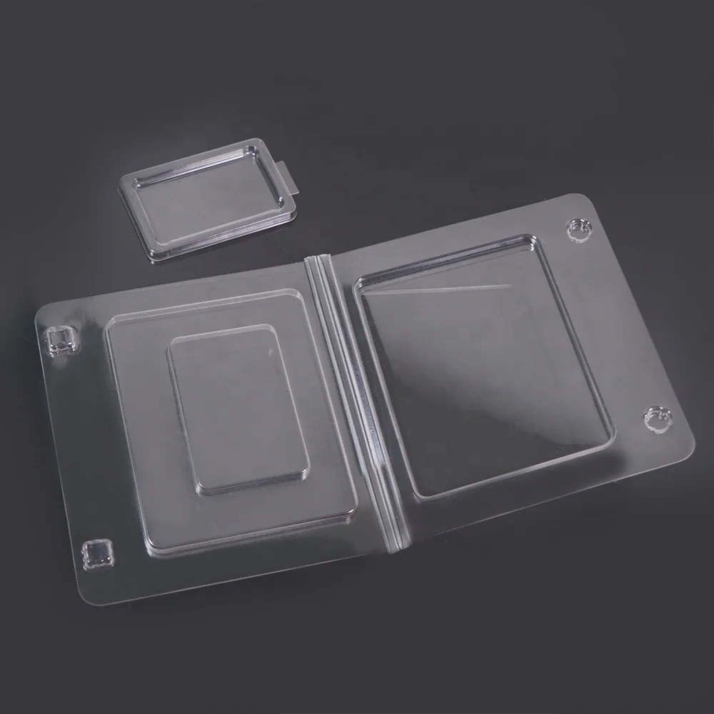 Customized Clear Cheap PET Folding Blister Clamshell Packaging Cards For Usb Flash Drive