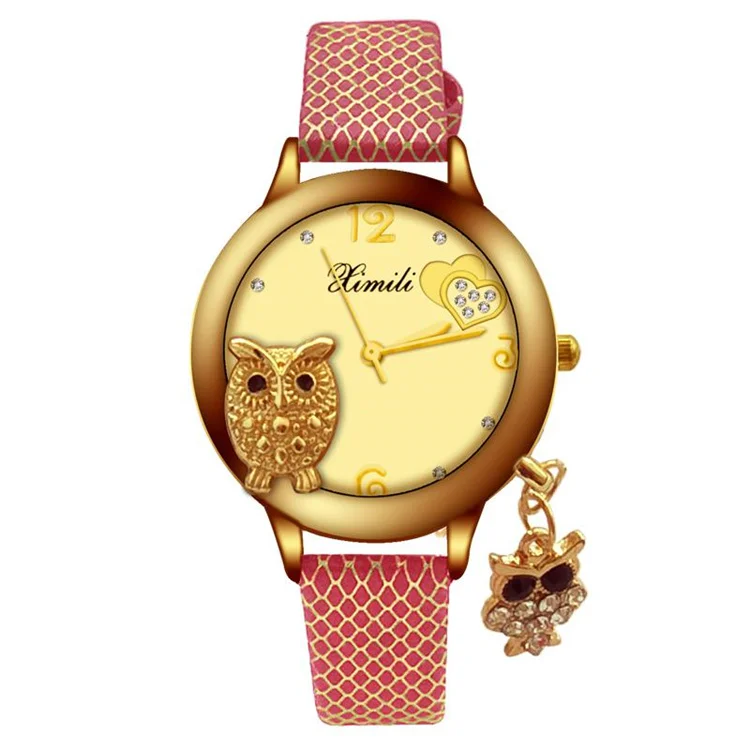 
Wholesale Creativity Owl Pendant Quartz Watches Luxury Wrist Watch Women 