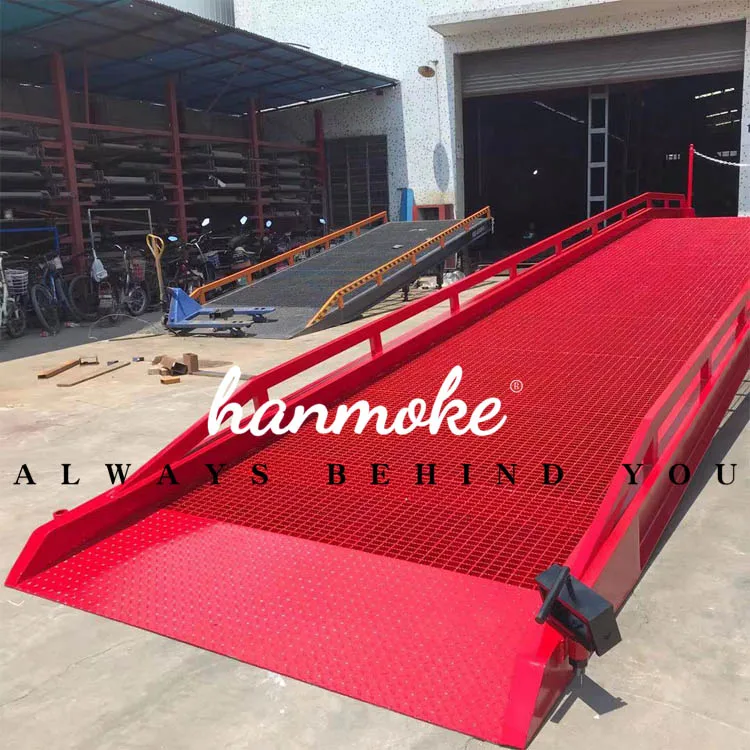 High performance ajustable electric hydraulic HRES-8 yard ramp on sale