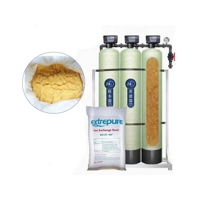 Expreture 001x7 Water Treatment Applications Custom Gel Strong Acid Styrene Cation Ion Exchange Resin For RO water pre-treatment