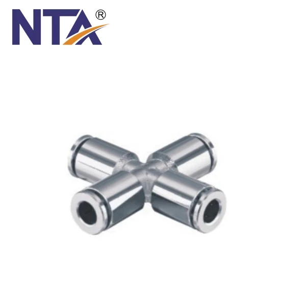 High Quality SS-PZA Cross Pneumatic Push in Fitting Stainless Steel Fittings