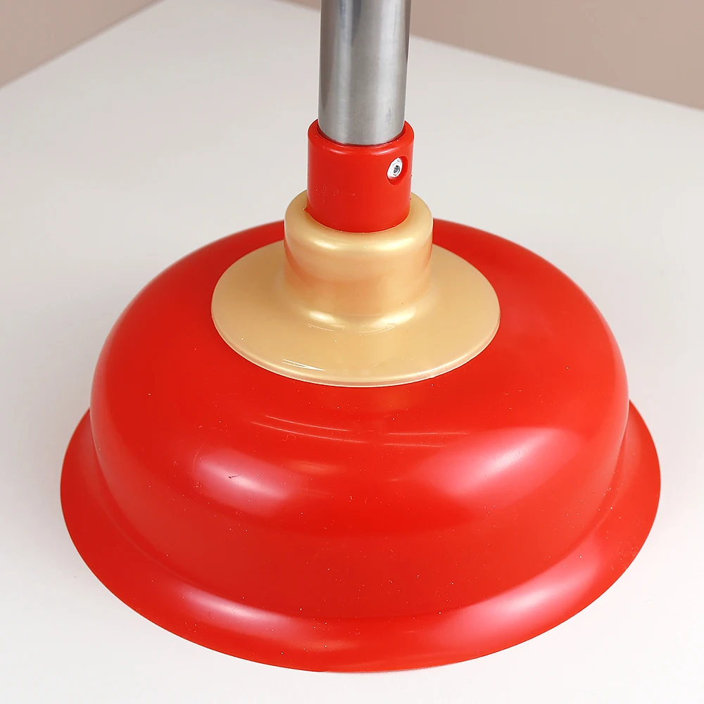 high pressure Aluminum toilet sink plunger household toilet brush plunger stainless long hand rubber head toilet water plunger
