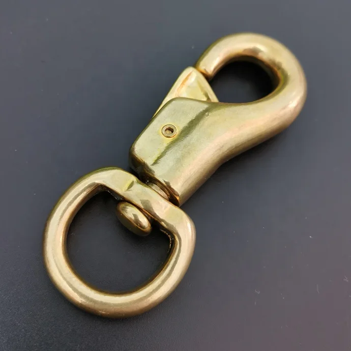 Solid brass bull snap hook cattle snap hook horse harness halter snap hook