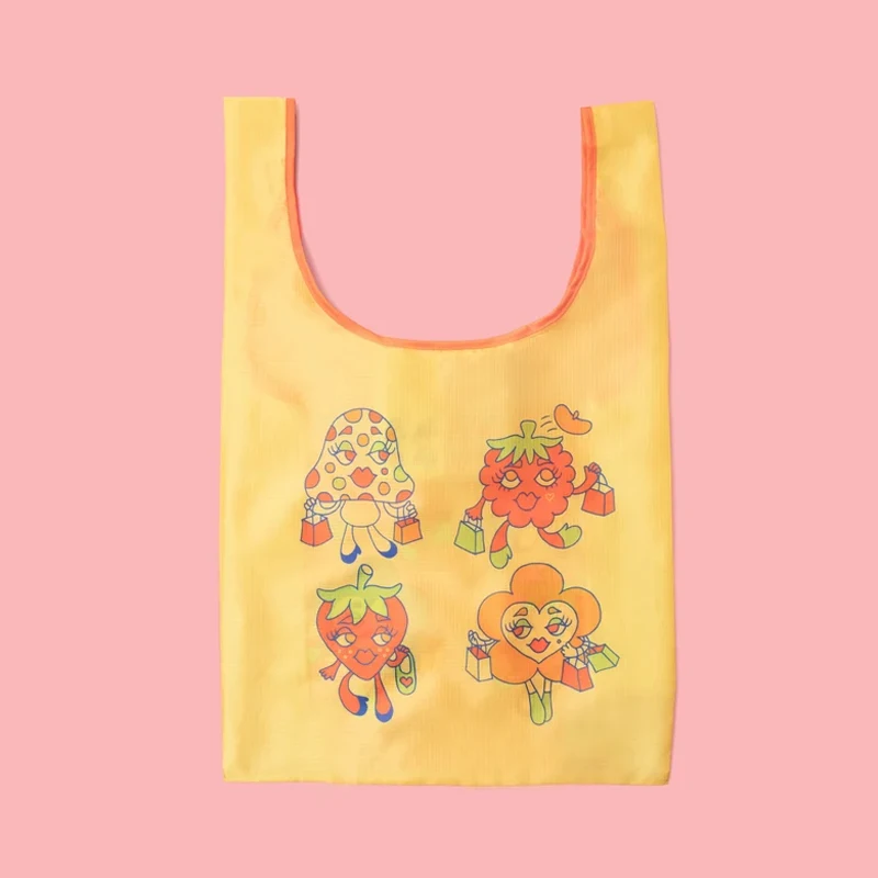 Factory Offer Large Collapsible Nylon Utility Tote Bags Reusable Folding Shopping Bag with Custom Logo