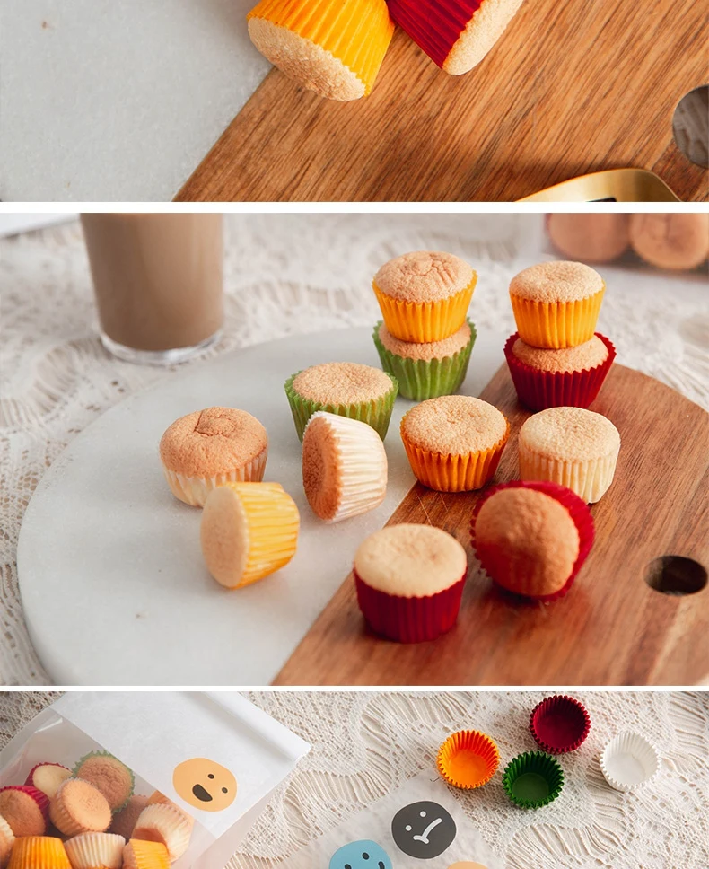 1000 counts hi boy foot steps Single Wall Paper Cup Liners Disposable cupcake wrappers