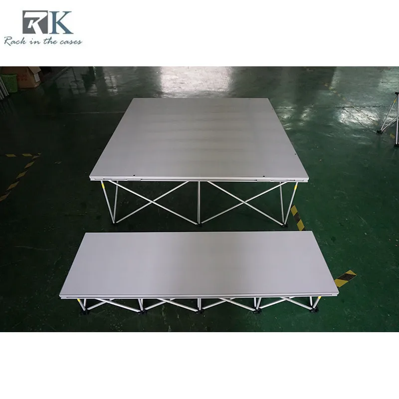 white wedding stage 4ft*4ft Customized Easy install light weight Smart stage with white skirt