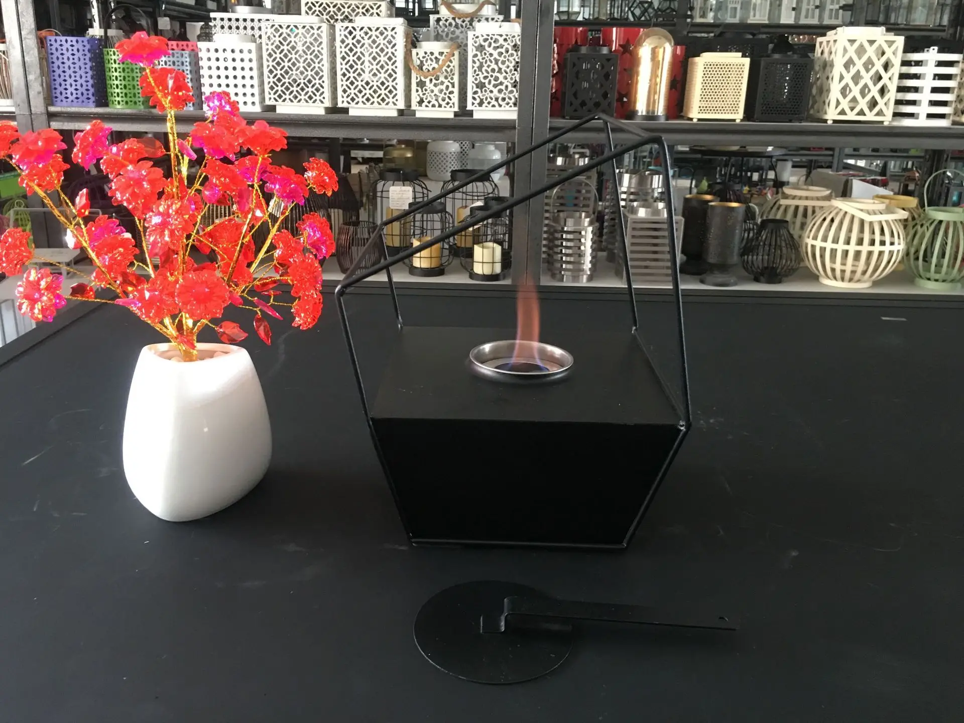 Table Top Decorated Fireplace Indoor Outdoor Molding Alcohol Stove Modern Design Portable Smokeless Fire Pit