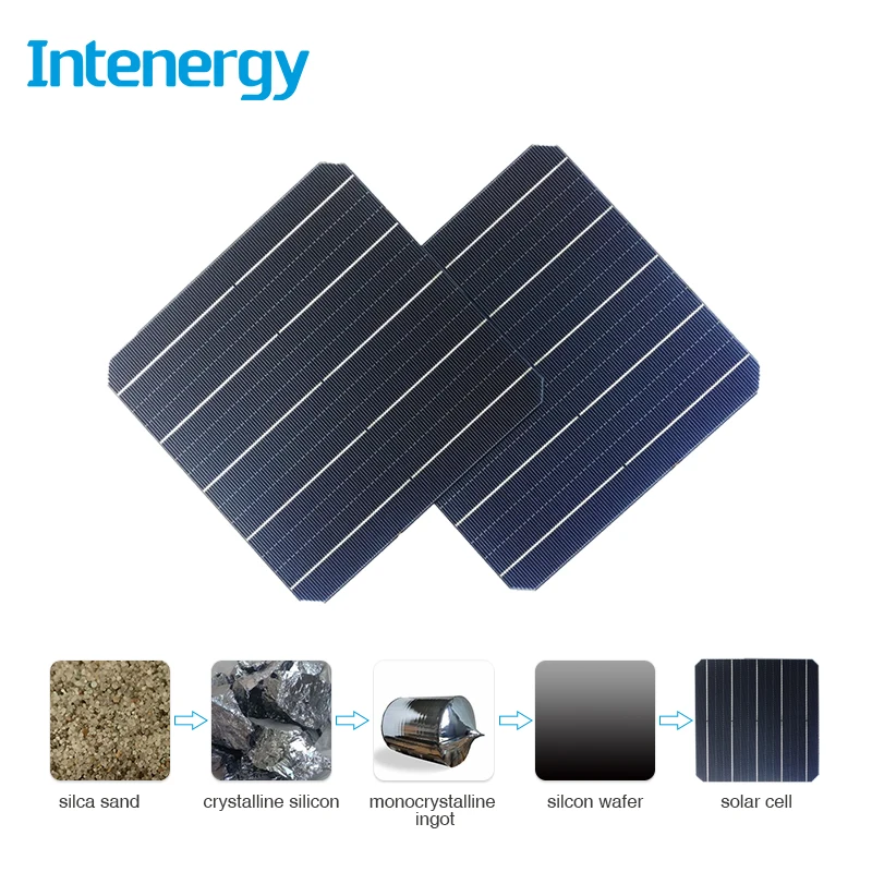 High efficiency PERC 5BB 158.75mm mono solar cells for solar panel cell for sale