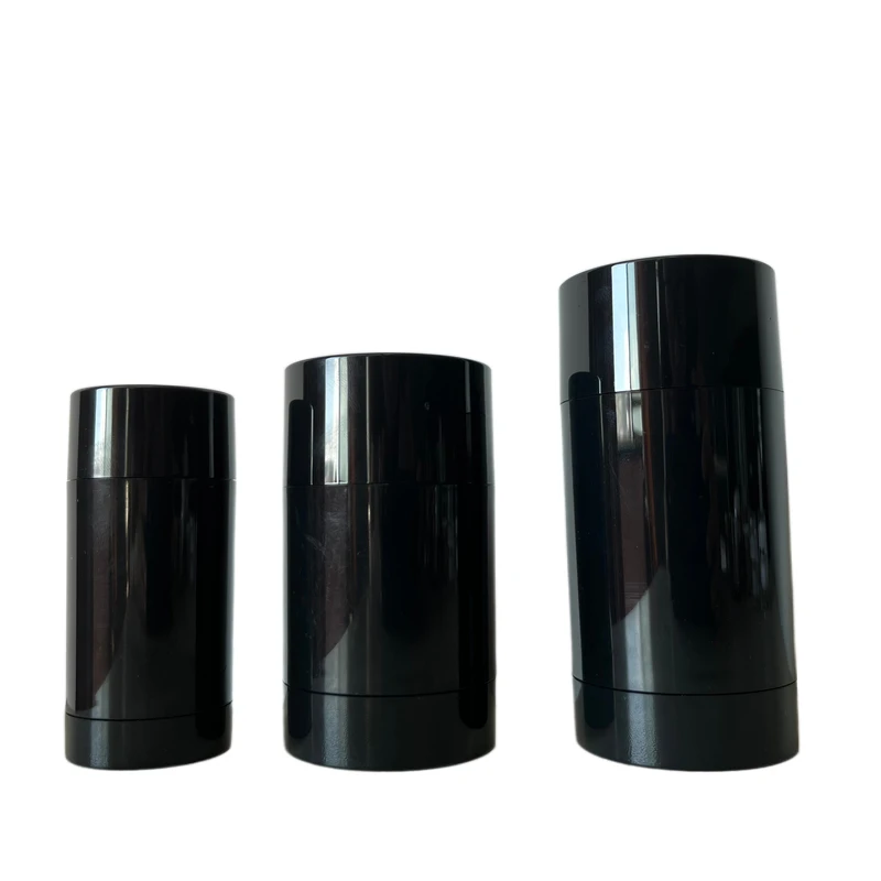Ready stock 15ml 30ml 50ml 75ml black deodorant stick container bottom filling recyclable