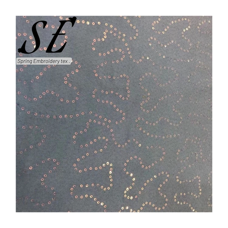 Китайский Производитель AC/P/N:60/15/25 ткань с вышивкой блестками для женского платья